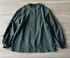 BEAUTY&YOUTH ドットボリュームスリーブブラウス