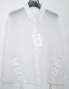 EGOIST　エゴイスト　ブラウス　長袖　デザインシャツ　白　新品未着用