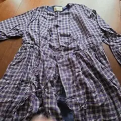 BEAMS BOY チェック柄 長袖シャツ パープルのサムネイル