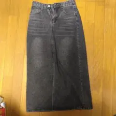ダークグレー デニム タイトスカート