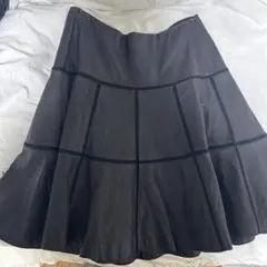 EPOCAエポカ　黒皮フレアスカート