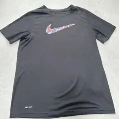 ナイキ クルーネック 半袖 Tシャツ ブロック柄 M 黒 スポーツ