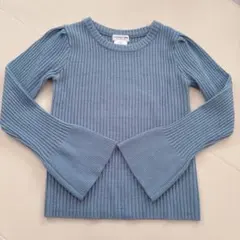 CIAOPANIC TYPYリブ編みブルー長袖ニット