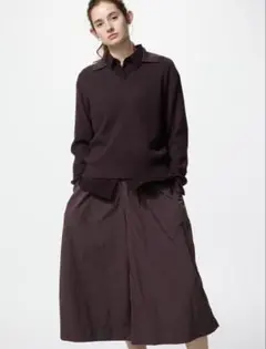 UNIQLO ウォッシャブルニットリブポロセーター