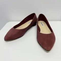 【未使用品】オデットエオディール　ポインテッドトゥ　スエード　ローヒール