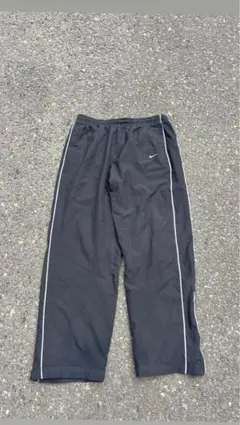 NIKE ナイロンパンツ ブラック ホワイトライン ポリエステル 90s 00s