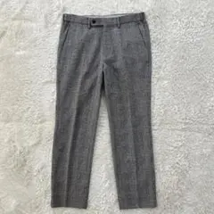 INHERIT パンツ スラックス グレンチェック ウール混