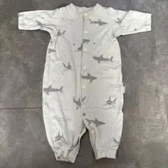 ジェラートピケ　サメ柄ロンパース 95cm未満