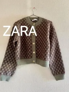 ZARA ザラ　カーディガン ニット　ショート丈
