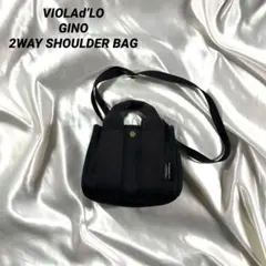 2WAY ヴィオラドーロ ハンドバッグ　ショルダーバッグ　ブラック　メッシュ