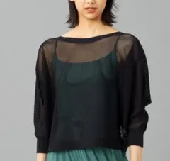 チャコット ノーソーイングニット 7分袖メッシュニットTシャツのサムネイル