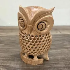 木彫りフクロウの親子の置物 5羽 手彫り 天然木 縁起物 ハンドメイド 木彫りフクロウの親子の置物 5羽 手彫り 天然木 縁起物 ハンドメイド