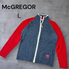 McGREGOR フルジップニット L グレー/レッド