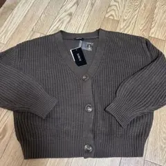 ニット　カーディガン　ブラウン