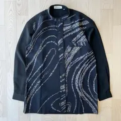 Bonton 日本製 黒 花柄 シャツのサムネイル