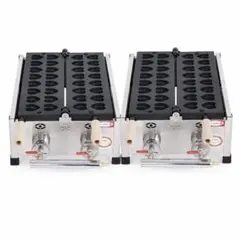 新品・送料込】2台 ベビーカステラ 鉄板 ハート型 プロパンガス 業務用