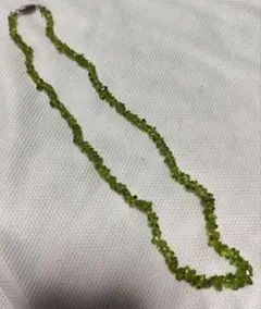 天然石 緑色チップネックレス 44センチ