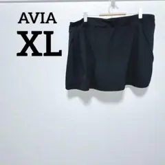 AVIA ブラック スポーツスカート XL スコート 黒 メッシュ 運動