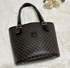 美品 CELINEトートバッグ ブラックマカダム 黒マカダム トリオンフ 即発送