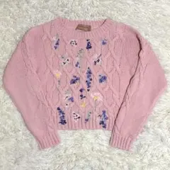 ERMANNO SCERVINO ニット クルーネック 刺繍　花柄 長袖のサムネイル