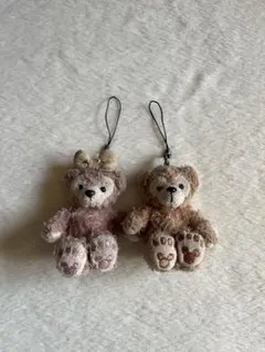 ディズニー　ダッフィー&シェリーメイ ぬいぐるみストラップ