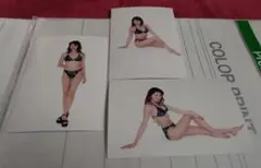 吉川ひとみ 写真 はがきサイズ 3枚 レースクイーン アイドル タレント