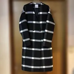 BACKNUMBER チェック柄ロングコート