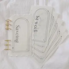 【gray】 バインダー貯金 Saving リフィル A6サイズ 6枚入
