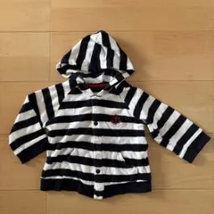 コムサイズム パーカー 薄手アウター 90 紺 白