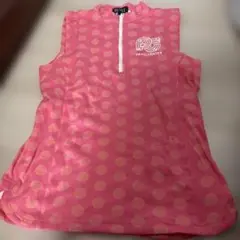PEARLY GATES ノースリーブシャツ ピンク ドット柄 サイズ1