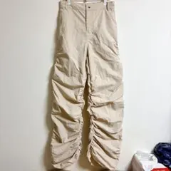 ANNA SUI NYC ナイロン ギャザー パンツ アナスイ　シャーリング