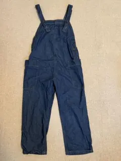 【キッズ140】ダークブルー サスペンダー付きオーバーオール