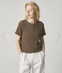 <Steven Alan>リブ ショートスリーブ カーディガンのサムネイル
