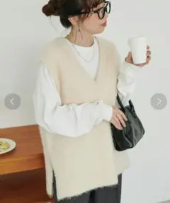 DISCOAT ディスコート フェザーヤーンチュニックベスト