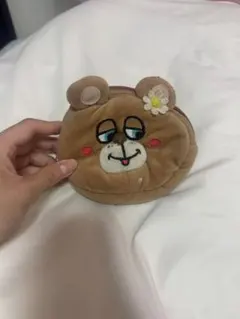 クマの顔型 ポーチ ぬいぐるみ素材