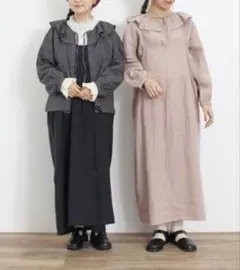 サマンサモスモス　クロスリネン　前後着キャミワンピース