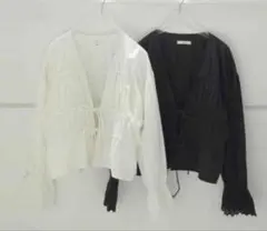 anuke アンヌーク Vneck Lace Blouse ホワイトのサムネイル