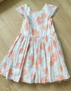 花柄ノースリーブワンピース　プチバトー　8ans