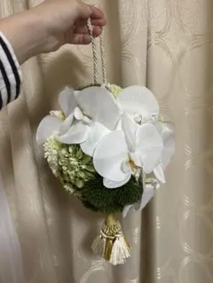 和装、洋装用ブーケ　⭐︎ブートニア付き 和装にもおすすめ！クラッチブーケ【ブートニア付｜FleurLilas