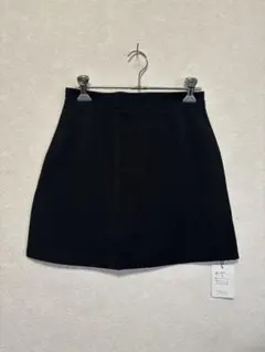 GRL インパン裏地付き台形ミニスカート at1753 mサイズ　ブラック