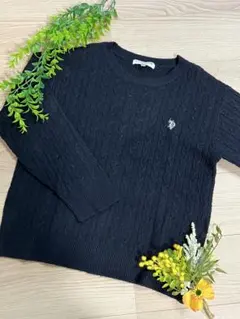 U.S. POLO ASSN. ワンポイント刺繍 ニット