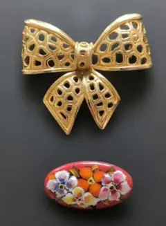 ヴィンテージ　ブローチ 　2個