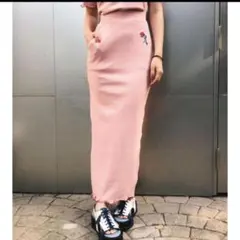 パメオポーズ ジャージロングスカート ピンクのサムネイル