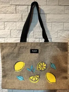 KALDI トートバッグ レモン柄 新品