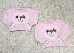 ミッキー ミニー トレーナー 110 120 姉妹おそろい