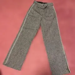 EModa グレー サイドライン ワイドパンツ
