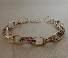 ダブル アンカーチェーン ブレスレット シルバー バングル ヴィンテージ　新品