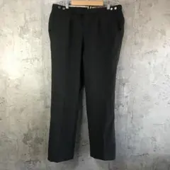 E506古着　スラックス　チャコール　無地　90s Y2K