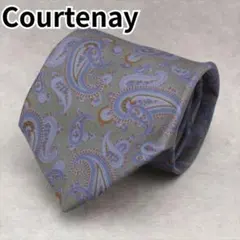 Courtenay ネクタイ ペイズリー 総柄 イギリス製 フォーマル グリーン