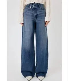 moussy CROSS WAIST WIDE STRAIGHT